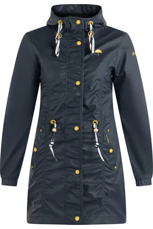 Schmuddelwedda Mackintosh Dames marine licht grijs gem