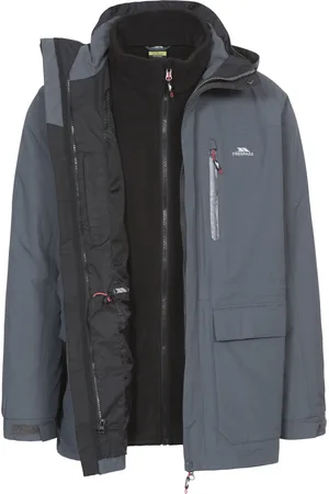 Trespass Heren Edgewater II 3 In 1 waterdicht jasje (Koolstof)