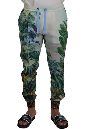Dolce & Gabbana Zijden joggingbroek met bloemenprint
