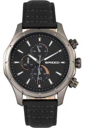 Breed Lacroix chronograaf horloge met leren band
