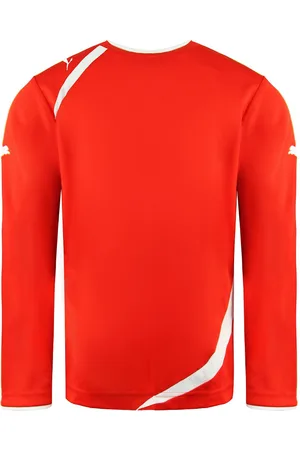 PUMA United Lange Mouw Crew Hals Wit Junioren Voetbalshirt 700647 01