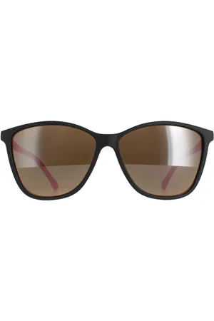 Ted Baker Square Dames en roze bruin grijs TB1443 Perry zonnebril