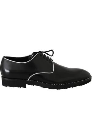 Dolce & Gabbana Geklede Derbyschoenen Met Wit Lijndetail