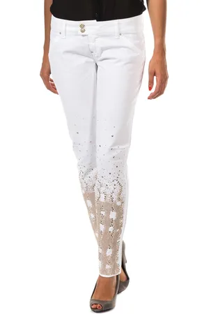 Met Lange allic groenblauwe broek