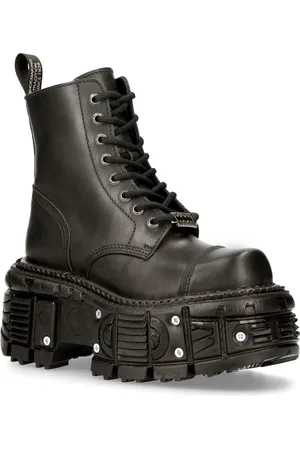 New Rock Unisex lederen gevechtsplatformlaarzen - TANK083-C1