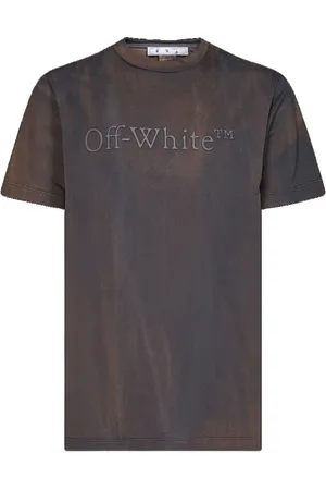 OFF-WHITE Gebroken wit Bookish Land slim-fit benzine T-shirt