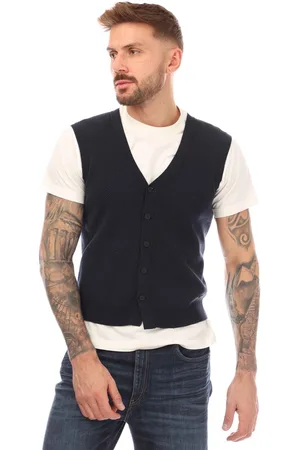 HUGO BOSS Heren Kortility Vest in Donkerblauw