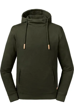 Russell Athletic Russell Volwassenen Unisex Pure Organic High Collar Hooded Sweatshirt (Donkere )