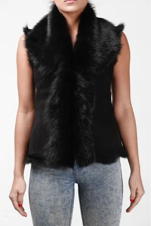 Infinity Korte damesbodywarmer van Toscana-schapenvacht-Denver