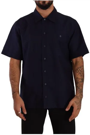 Dolce & Gabbana Stijlvol Overhemd Met Korte Mouwen En Button-down