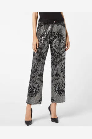 Philipp Plein Jeans Met Hoge Taille Tie Dye