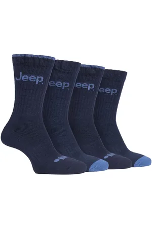 Jeep 4-pack anti-blaar luxe laarzensokken voor heren - Marine / Denim