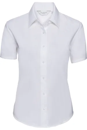 Russell Athletic Russell Collection Dames/Dames Oxford Getailleerde Overhemd Met Korte Mouwen
