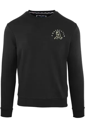 Aquascutum Embossed A Logo Black Sweatshirt