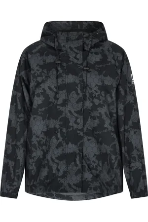 Schmuddelwedda Oversized anorak Dames Donkergrijs zwart camouflage