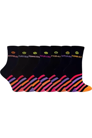 Sock Snob Set van 7 katoenen kindersokken voor nieuwe dagen van de week