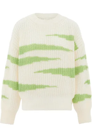 myMo Jumper Dames GEBROKEN WITTE LIMOEN