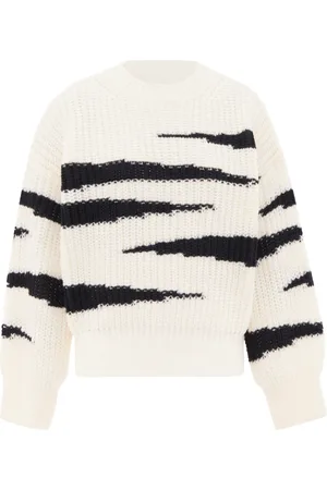 myMo Jumper Dames wol wit zwart
