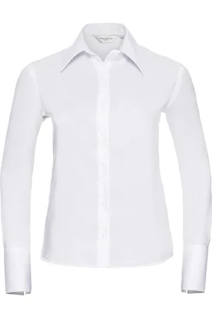Russell Athletic Russell Collection Dames/Dames Ultimate Non-Iron Shirt met Lange Mouwen