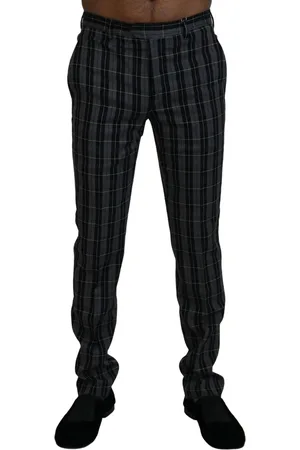 Bencivenga Geruite slim fit broek
