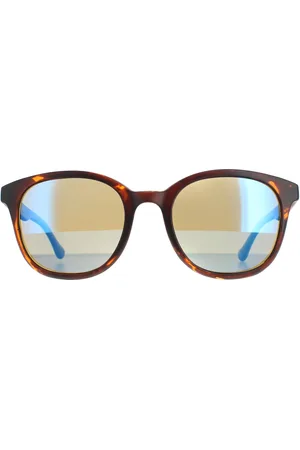 Serengeti Ronde dames satijn schildpad blauw 555 nm gepolariseerde mara zonnebril