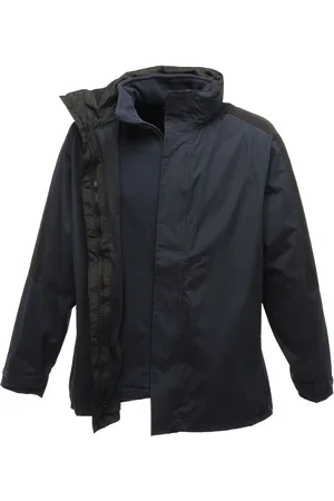 Regatta Heren Defender III 3-in-1 Waterdichte en Winddichte Jas (Marine / Zwart)