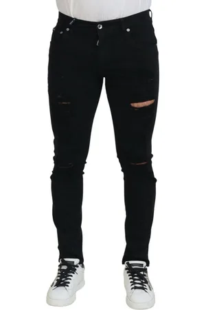 Dolce & Gabbana Gescheurde Slim Fit Spijkerbroek
