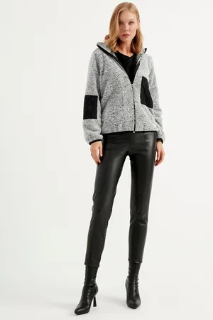 HERITA Grijze Fleece Jas met zak