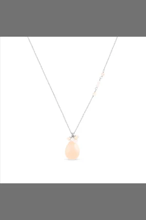 Luxenter Luxeketting, metaallegering adak en agaat gerhodineerd