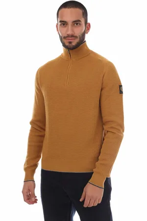Belstaff Heren Pima Cotton Cole Quarter Zip Trui in