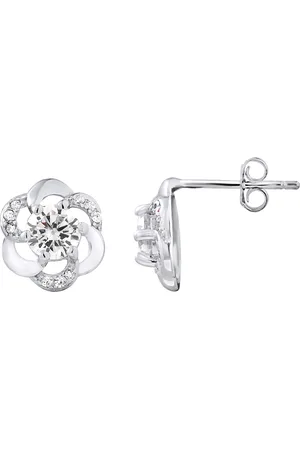 LOVA Oorbellen Bloemoxides Zirkonium en Silver 925 - Rosette