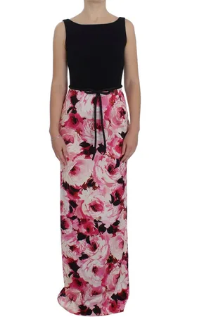 Dolce & Gabbana Lange Maxi-schedejurk Met Bloemenprint