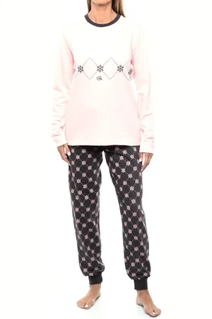 Kisses and Love KLP2 Vrouwen Lange Mouwen Pluche Winterpyjama