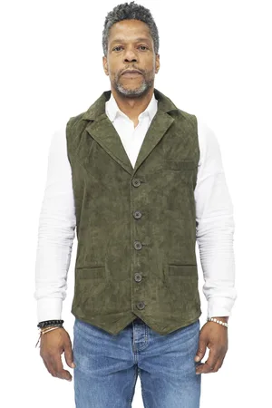 Infinity Heren klassiek glad geit suède leren vest-Exeter