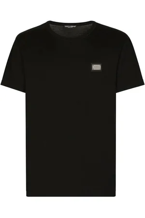 Dolce & Gabbana Dolce & Gabanna Zilveren Plaquette Logo T-shirt in