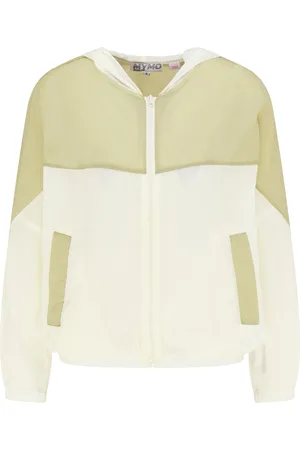 myMo Windbreaker Dames olijf wol wit