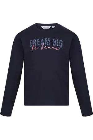 Regatta Kinder/Kinder Wenbie III Slogan T-shirt met lange mouwen (Marine)