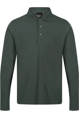 Regatta Heren Pro Poloshirt Met Lange Mouwen (Donkergroen)