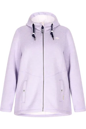 Schmuddelwedda Gebreide fleece jas Dames Grijsviolet gemêleerd