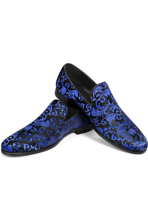 Allthemen Heren Penny Loafers met Elegante Jacquard