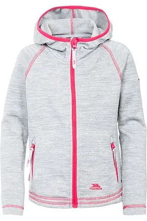 Trespass Childrens Girls Goodness Full Zip Hooded Fleece Jacket ( mergel)
