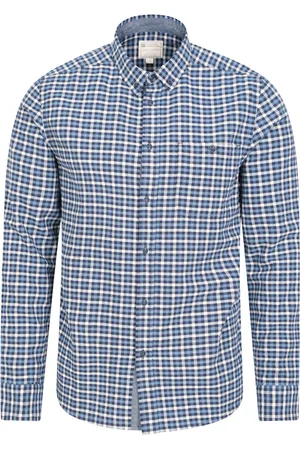 Mountain Warehouse Heren Geruit Biologisch Overhemd (Marine)