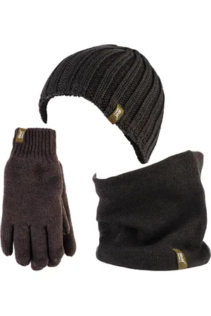 Heat Holders Herenhoed, nekwarmer handschoenen set - Khaki Green