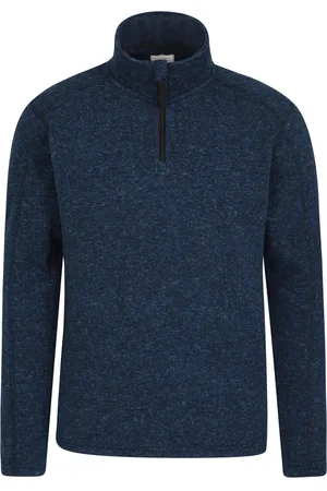 Mountain Warehouse Heren Idris II Half Zip Fleece Top (Marine)