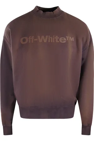 OFF-WHITE Gebroken wit waslogo skate-fit aubergine sweatshirt