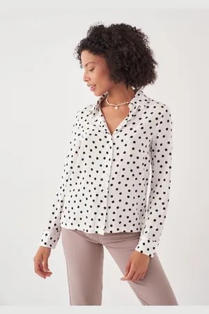 HERITA Shirt met Stippen - en Wit