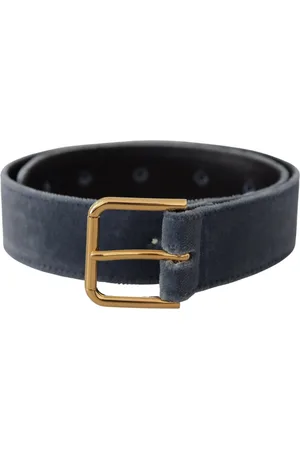Dolce & Gabbana Fluwelen Metalen Logo Riem Met Gesp In De Taille