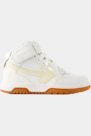OFF-WHITE Out Of Office Mid Top Sneakers - Off White - Leer - Wit