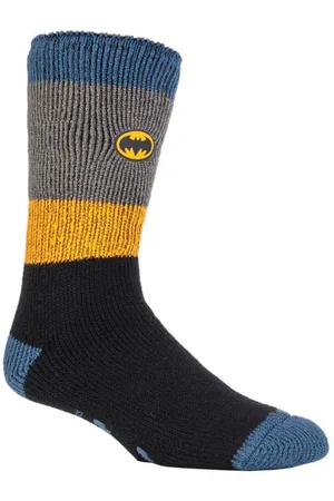Heat Holders Thermische pantoffelsokken met filmthema voor heren - Batman