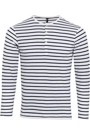 Premier Heren Long John Stripe Roll Sleeve T-shirt ( /Zwaar)